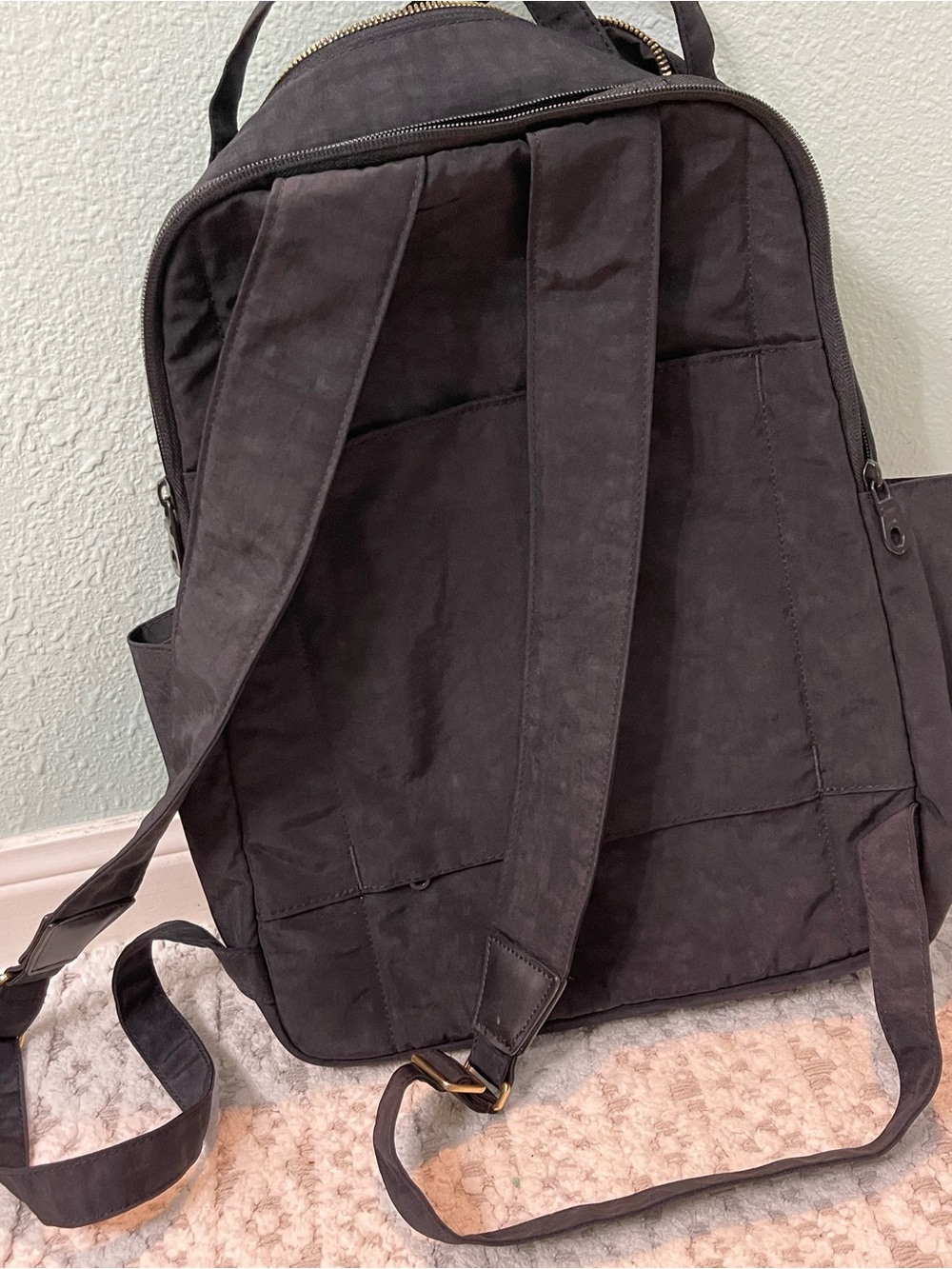 Herschel Supply Company Black Backpack with Leather Front Pocket - Picture 2 of 5